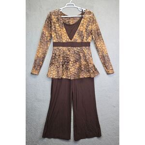 A‎ Wish Come True Dance Costume Jumpsuit Adult 2XL Fairy Theatre Mesh Metallic